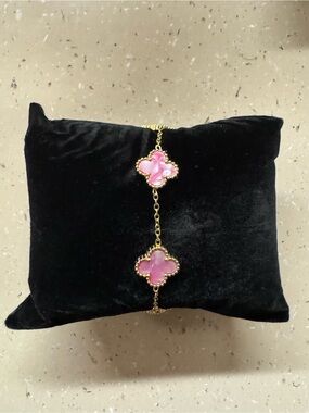 Stainless Steel Pink marble bracelet